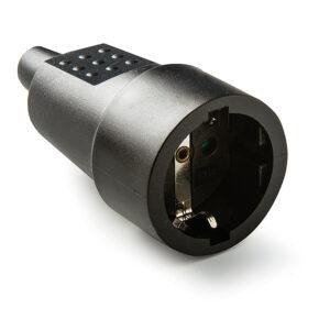 Famatel Base móvil PVC goma 16A con toma de tierra