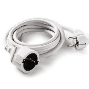 Famatel Prolongador 5m cable 3G1,5 Blanco