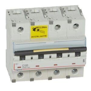 Legrand DX3 10/16kA C 4P 100A