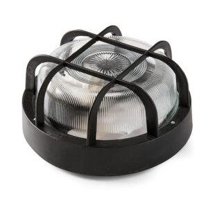 Famatel Aplique para exterior redondo IP44 negro