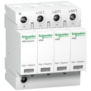 A9L40600 Schneider Limitador de sobretensiones transitorias tipo 2 Acti9 iPRD40 3P+N 40 kA 350V