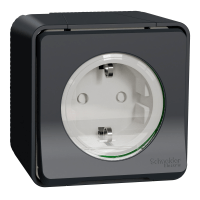 Schneider Mureva Styl Enchufe de superficie IP55 Gris MUR36731