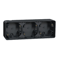 Schneider Mureva Styl Caja triple superficie horiz. IP55 Gris MUR37713
