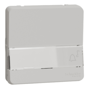 Schneider Mureva Styl Pulsador con portaetiqueta IP55 Blanco MUR39129