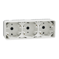 Schneider Mureva Styl Caja triple superficie horizontal Blanco MUR39913