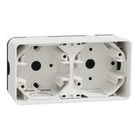 Schneider Mureva Styl Caja doble superficie horizontal Blanco MUR39914