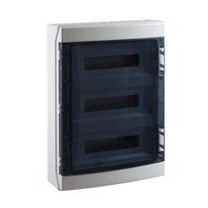 IDE COFRET DISTRIBUCIÓN IP65 SUPERFICIE 3x18 (54) MÓDULOS (ABS) PUERTA TRANSPARENTE Referencia: CDN54PT