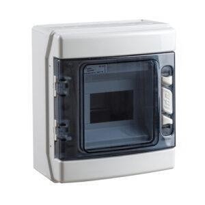 IDE COFRET DISTRIBUCIÓN IP65 SUPERFICIE 1x6 MÓDULOS (PC) PUERTA TRANSPARENTE Referencia: CDP6PT