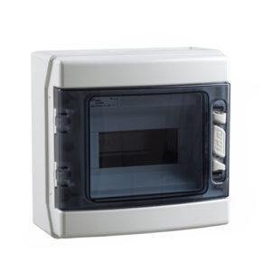 IDE COFRET DISTRIBUCIÓN IP65 SUPERFICIE 1x8 MÓDULOS (ABS) PUERTA TRANSPARENTE Referencia: CDN8PT