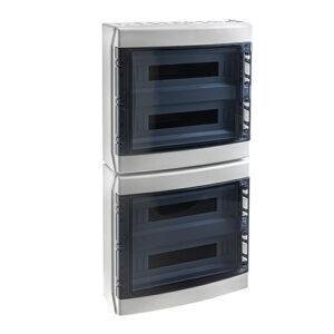 IDE COFRET DISTRIBUCIÓN IP65 SUPERFICIE 4x18 (72) MÓDULOS (PC) PUERTA TRANSPARENTE Referencia: CDP72PT