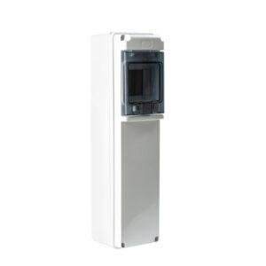 IDE COFRET IP65 PARA TOMAS DE CORRIENTE 1x4 MÓDULOS VENTANA TRANSPARENTE Referencia: CSN4PT