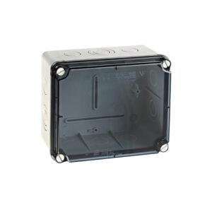 IDE CAJA DE DERIVACIÓN IP65-IP67 155x179x100 ENTRADAS PRETROQUELADAS TAPA TRANSP. Referencia: EXT171