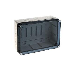 IDE CAJA DE DERIVACIÓN IP65-IP67 243x333x132 ENTRADAS PRETROQUELADAS TAPA TRANSP. Referencia: EXT322