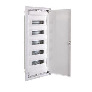 IDE CAJA DISTRIBUCIÓN IP40 EMPOTRAR PARED SÓLIDA 5x14(70) MÓD. PUERTA METÁLICA REGLETA N&T Referencia: GME70PO/RR