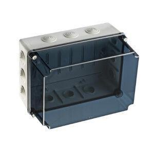 IDE CAJA GUARDAMOTOR IP65 253x342x191 CON CONOS TAPA TRANSPARENTE Referencia: GSVT322
