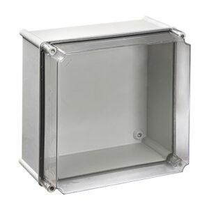 IDE CAJA DOBLE AISLAMIENTO IP66 POLIÉSTER TAPA PC TRANSPARENTE 4x4 MÓDULOS Referencia: ROC44APT