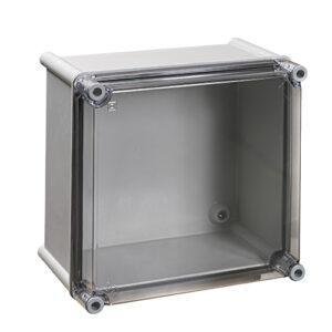 IDE CAJA DOBLE AISLAMIENTO IP66 POLIÉSTER TAPA PC TRANSPARENTE 4x4 MÓDULOS Referencia: ROC44PT