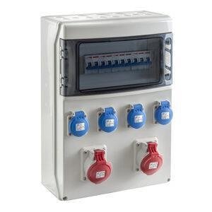 IDE COFRET IP54 CON TOMAS DE CORRIENTE Y PROTECCIONES 1x12 MÓDULOS (CSN12PT) Referencia: SV12100/P