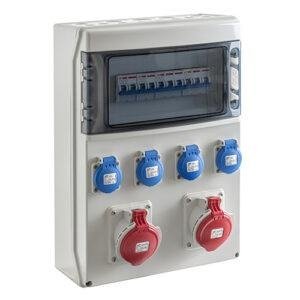 IDE COFRET IP54 CON TOMAS DE CORRIENTE Y PROTECCIONES 1x12 MÓDULOS (CSN12PT) Referencia: SV12302/P