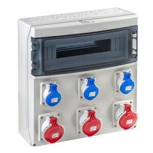 IDE COFRET IP54 CON TOMAS DE CORRIENTE 1x18 MÓDULOS (CSN18PT) Referencia: SV18303
