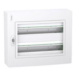 2 Filas 24 Módulos Superficie Puerta Transparente Envolvente modular PrismaSeT XS