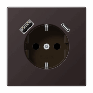 Jung Enchufe con USB-AC LS dark