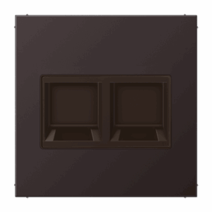 Jung Placa Mod.Jack-Radiall. 2 tomas LS dark