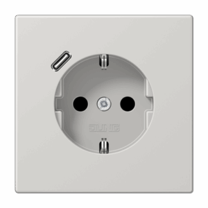 Jung Enchufe SCHUKO® c/ USB-C LS gris cl