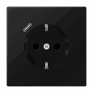 Jung Enchufe SCHUKO® c/ USB-C LS negro mate
