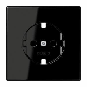 Jung Cazoleta SCHUKO® prot. LS negro