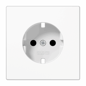 Jung base SCHUKO® + cazoleta prot. LS blanco alpino