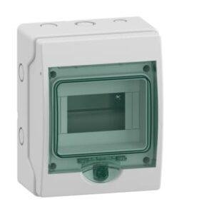 Schneider 1 fila 6 mód. 13977 Mini Kaedra Caja estanca superficie IP65