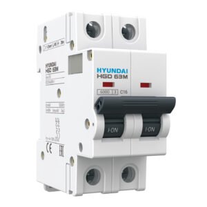 Interruptor magnetotérmico Hyundai Electric HGD 1P+N 10 A Curva C 6 kA para cuadro eléctrico - HGD63-MN1010C