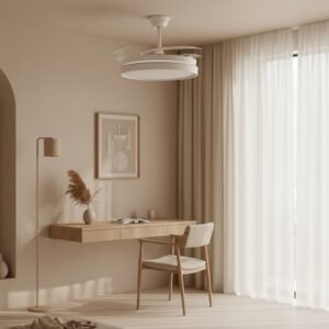 Ventilador de techo LED CCT blanco AFAR Ø107 cm LEDME LM8840