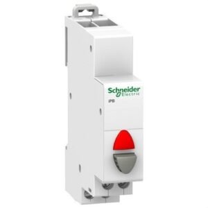 Schneider A9E18037 Pulsador simple IPB 1 NC gris con indicador