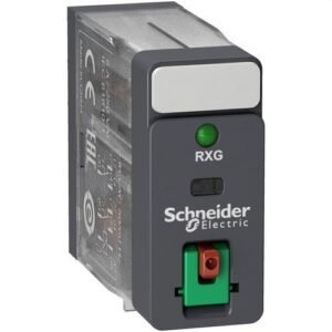 Schneider RXG22P7 Relé 2 C/O 5A + botón test + LED 230V AC