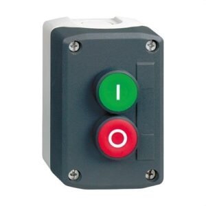 Schneider XALD214 Caja 2 pulsadores rasante / salida "I/O" verde