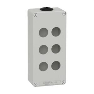 Schneider XAPD3206 Caja vacía con 6 orificios gris