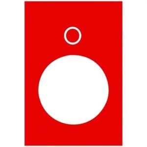 Schneider ZB2BY2931 ZB2BY2931 Etiqueta 30x40mm Fondo Rojo ''O''