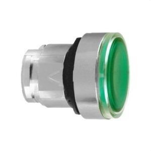 Schneider ZB4BH033 Cabeza pulsador luminoso LED rasante P-P verde
