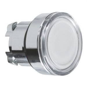 Schneider ZB4BW31 Cabeza pulsador luminoso diámetro 22 rasante blanca